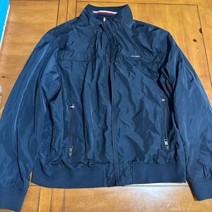 Navy Blue Men's Rain Jacket by Tommy Hilfiger
